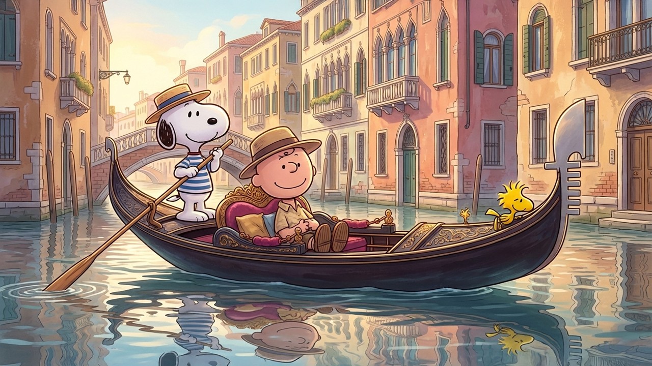 Завораживающее путешествие по Венеции со Снупи 🛶 Утренняя джазовая музыка для хорошего настроения...
