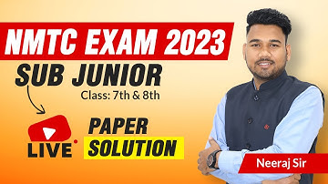 🥇🔥NMTC 2023 LIVE Paper Solution |⭐NMTC Sub Junior Answer Key⭐#nmtc #motionkota