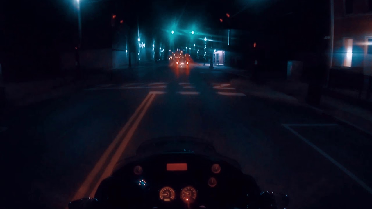 Dark morning ride through Bluffton, Ohio