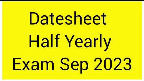 DATESHEET HALF YEARLY EXAM SEPTEMBER 2023 #haryana # BSEH