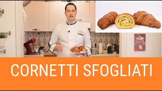 CORNETTI FATTI IN CASA - CROISSANT SFOGLIATI 🥐 Ricetta👇🏻Corsi di Pasticceria - Di Giglio Academy