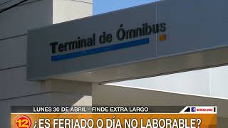 ¿El lunes es feriado o día no laborable?