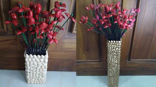 Pista Shell Bottle Art | Pista Shell Flowers | Handmade | Best Out Of Waste