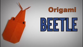 Origami - How to make a BEETLE