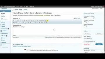 How to Change the Font on a Wordpress Post or Page