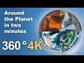 Around the planet in 2 minutes vr 360 in 4k by airpano