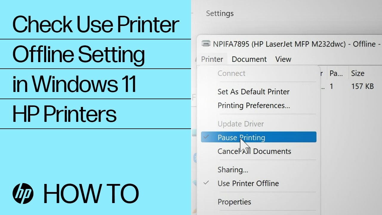 How to Check the Printer Offline Setting in 11 | HP Printers | @HPSupport - YouTube