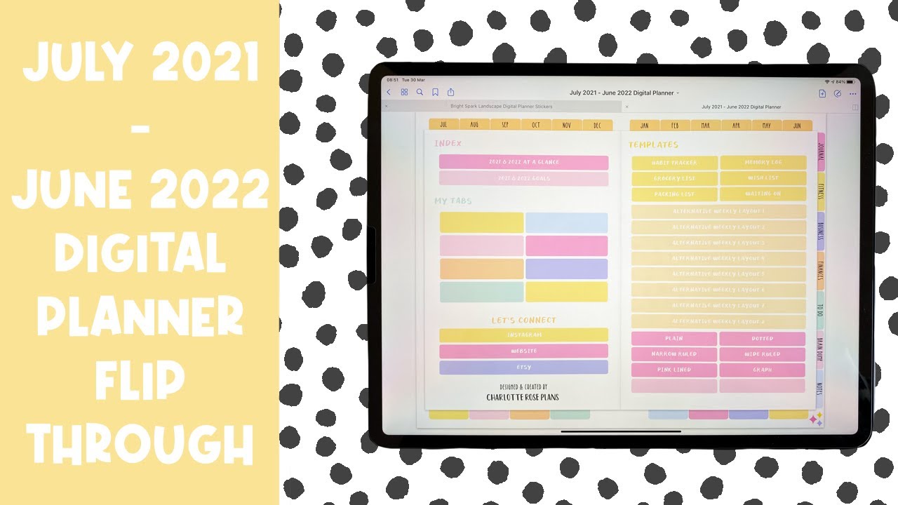 2021- 2022 Digital Planner Flip Through | charlotteroseplans
