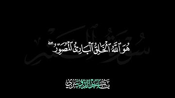 هو الله الذي لا إله إلا هو الملك من سورة الحشر - ياسر الدوسري