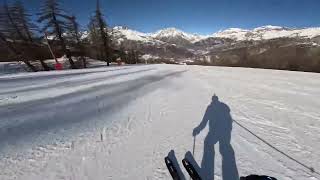 2023 POV skiing from 2400m to 1400m (Puy Saint Vincent) in 4K ❄️⛷