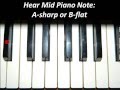 Hear piano note  mid a sharp or b flat