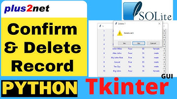 Tkinter show records with delete button and remove the row on user confirmation through message box