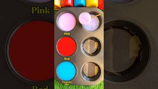 Pink+Red and Turquoise Blue color mixing #colormixing #colortheory #asmr #viral #artvideos #relaxing
