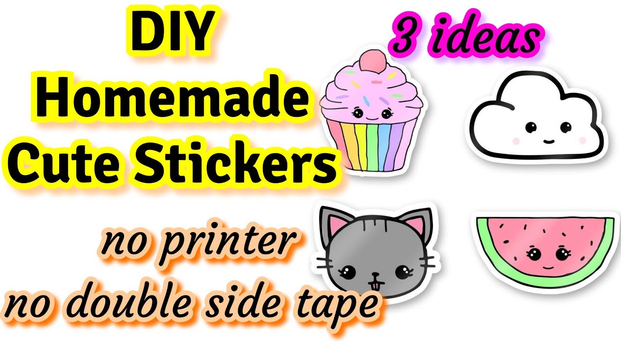 How to make stickers at home without double side tape, DIY Stickers