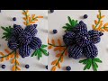 Hand Embroidery flower design tutorial | Beautiful & 3d Hand Embroidery flower design stitch