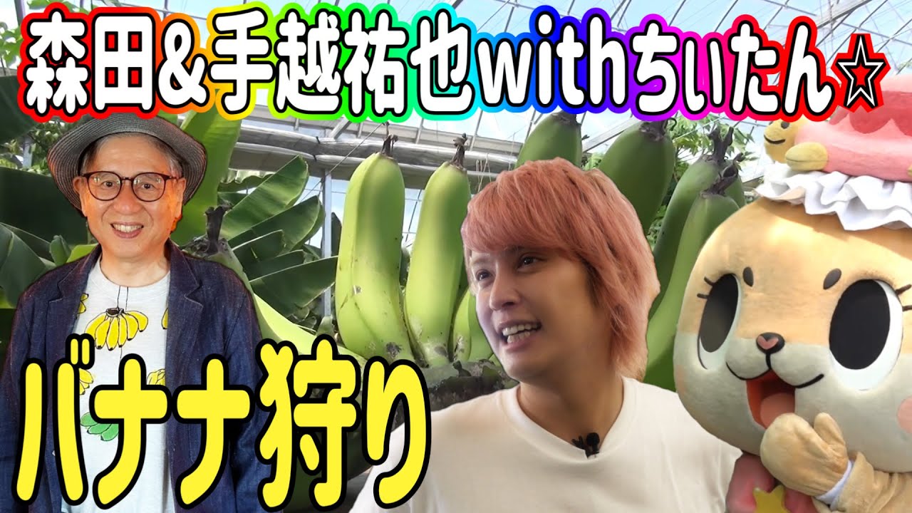 手越祐也×ちぃたん☆×森田正光　バナナ狩りお手伝いしてきました