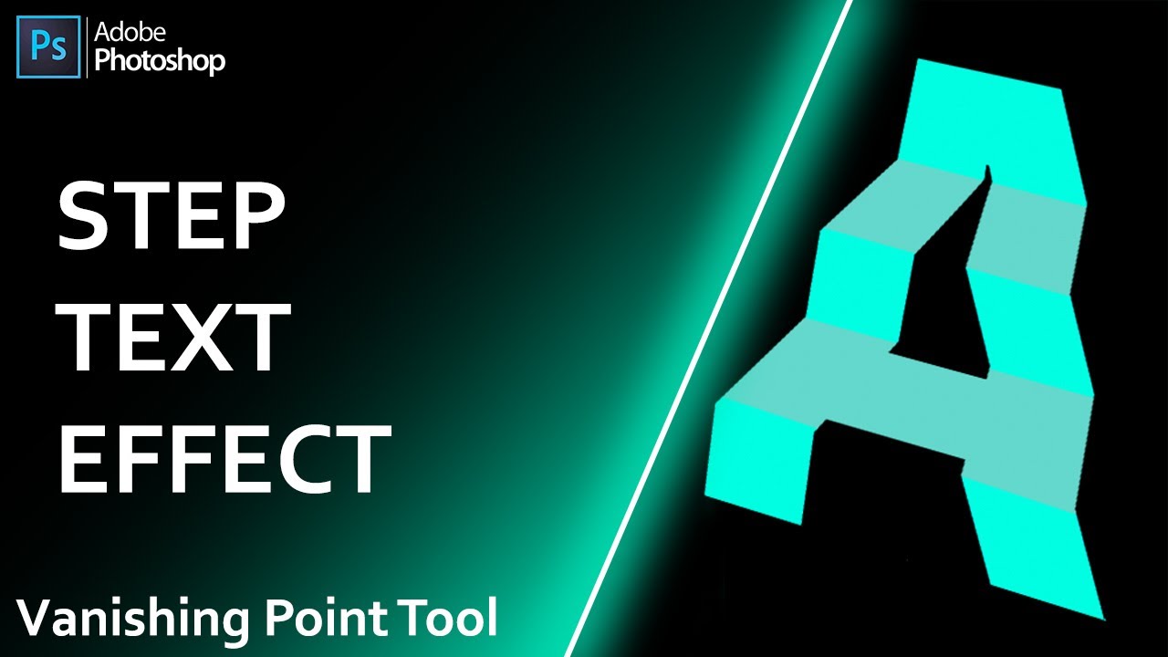 Step Text Effect In Photoshop CC 2021 | Photoshop tutorial | Vanishing ...