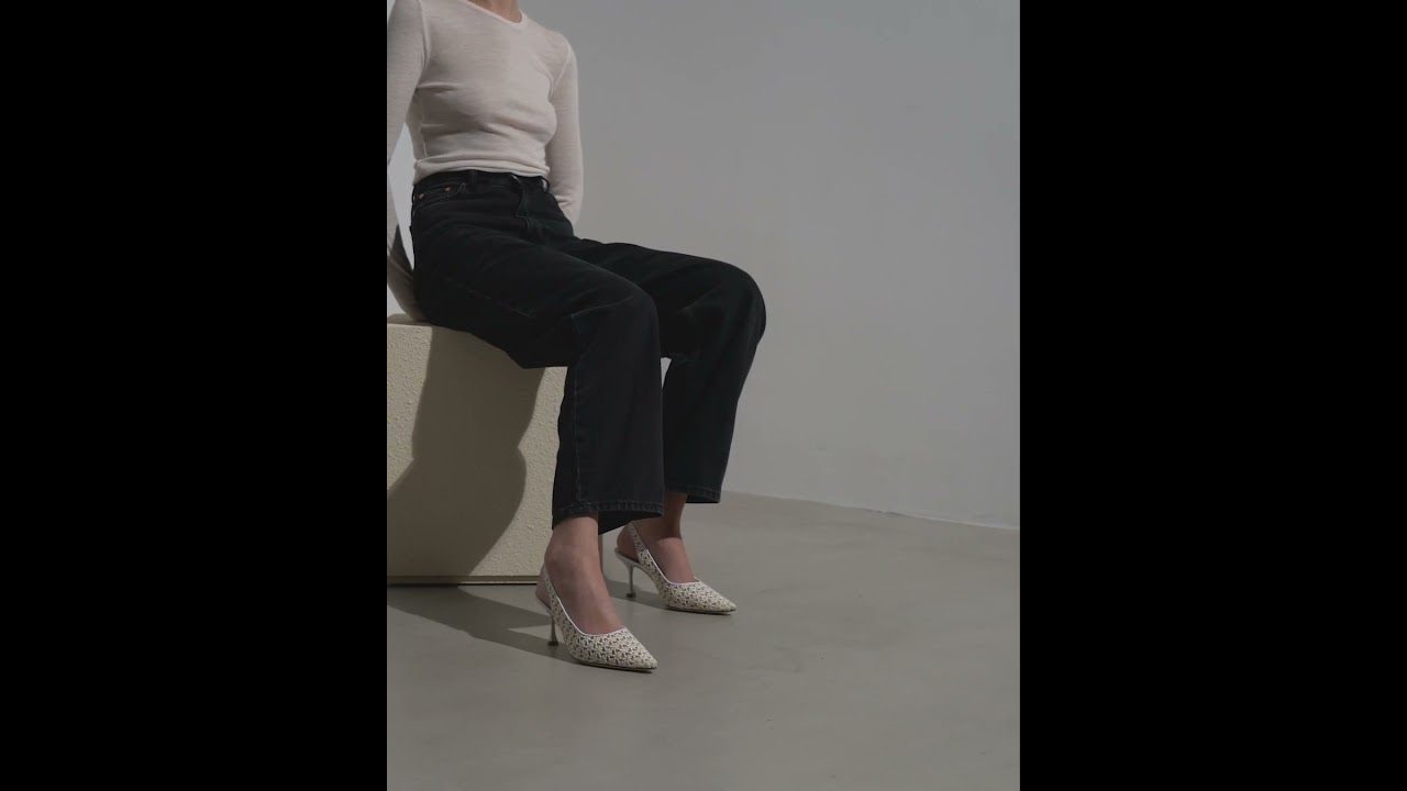 Manolo Blahnik>>マルゴリーナ デコルテ 70mm レース Manolo Blahnik | Margolina 70 daisy white mesh slingbacks