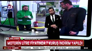 MOTORİN LİTRE FİYATINDA 7 KURUŞ İNDİRİM YAPILDI