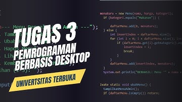 Tugas 3 Pemrograman Berbasis Desktop : Implementasi I/O, Class MenuItem dan turunannya