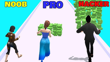 Money Run 3D NOOB Vs PRO Vs HACKER #moneyrun3d #gameplay#mobilegames