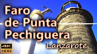 Faro de Punta Pechiguera, a lighthouse on the southern tip / Lanzarote, Spain / 4K HDR