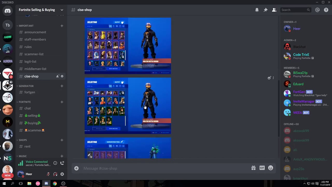 Fortnite Account Selling Trading Discord Server By Net Rochdi 2 - selling trading stacked fortnite account for a roblox acc