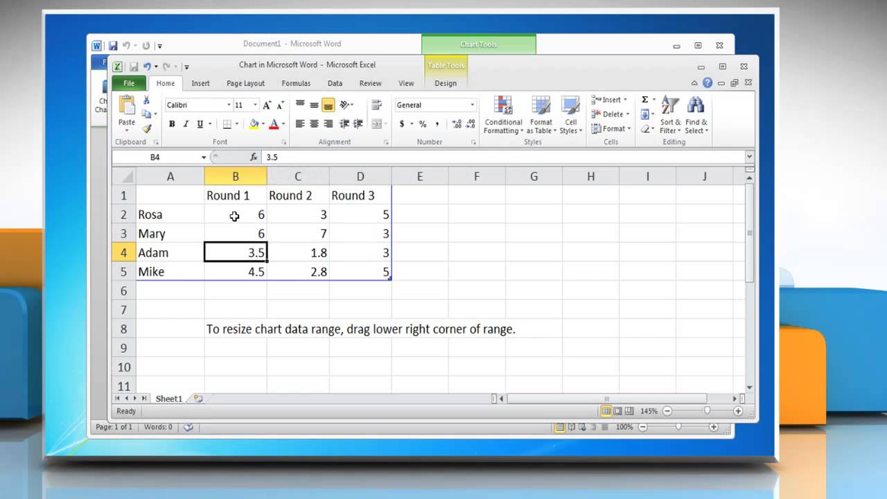 How To Make A Skills Bar Chart In Word