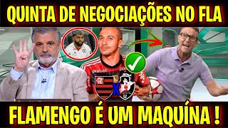 QUINTA - FEIRA DE NEGOCIAÇÕES NO FLAMENGO! GRANDE REVIRAVOLTA NO CASO FABRICIO BRUNO E +