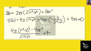 [Math] A right circular cylinder is inscribed in a sphere of radius . Find the largest possible s