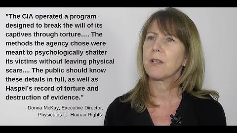 Donna McKay's Statement on CIA Torture Program