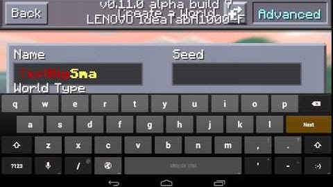 Minecraft pe 0.11.0 Colors - Chat + WorldName