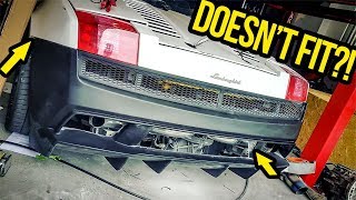 My Cheap Lamborghini's EXPENSIVE New Bumper DOESN'T FIT (So I'll MAKE IT FIT!)