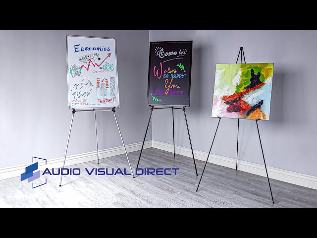 Audio-Visual Direct  Magnetic Dry-Erase Whiteboard Easel