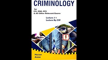 CSS Criminology Lectures || Lecture -1|| Lecture By CSP