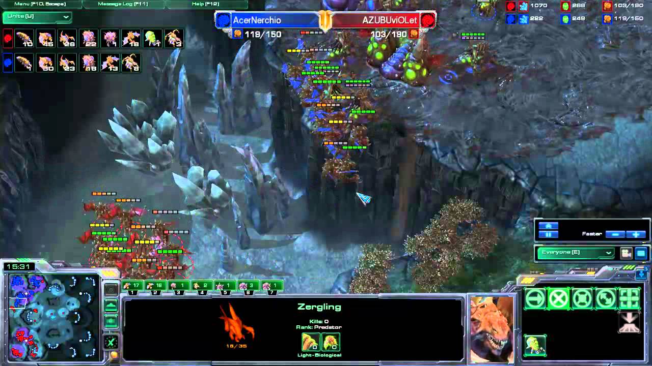 Starcraft 2- Nerchio vs. Violet [ZvZ] (Gamescom 2012) - YouTube