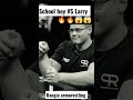 School boy vs larry wheels armwrestling viral