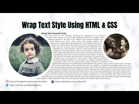 Wtap text around circle using html and css