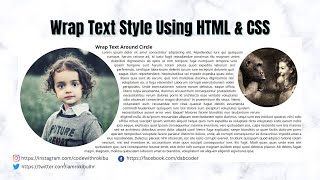 Wtap text around circle using html and css