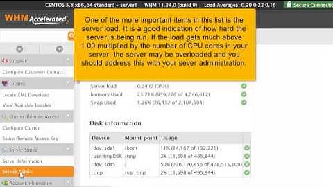 How to check your server status and information in WHM