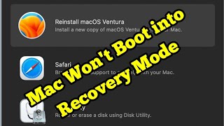 Mac won't Boot into Recovery Mode After macOS Sonoma/Ventura Update (Fixed)