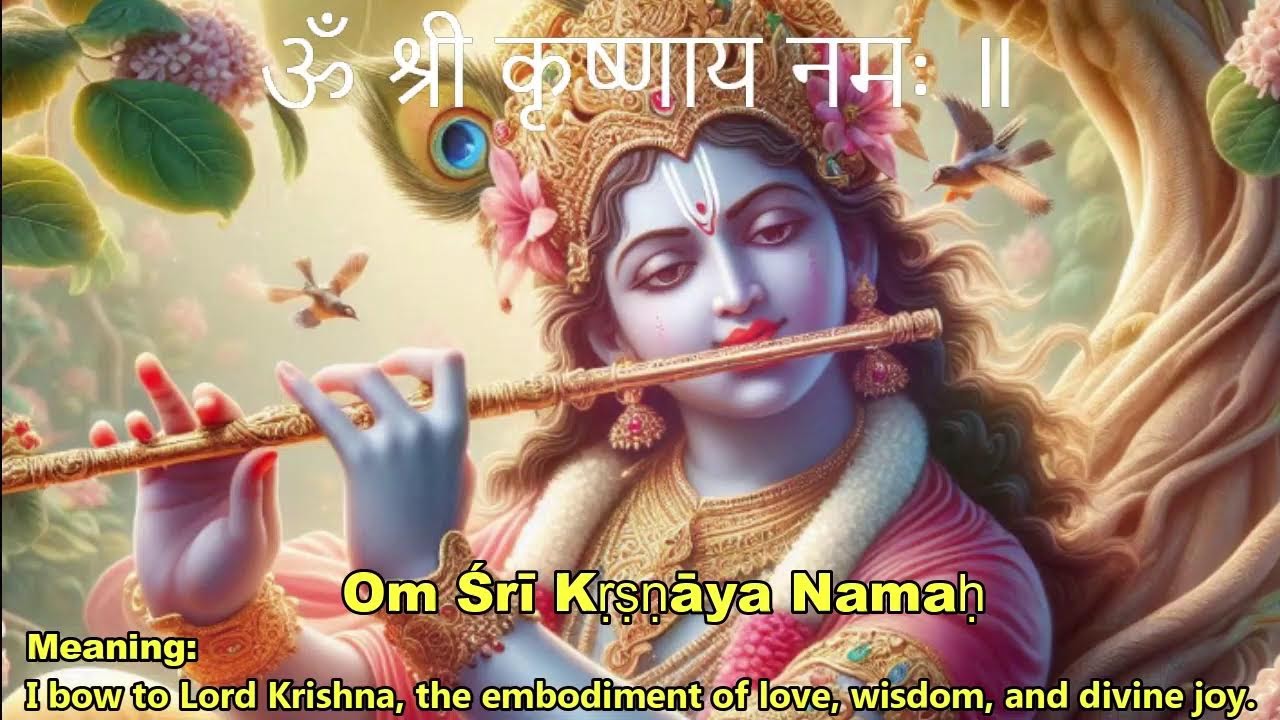 Om Shri Krishnaya Namah Mantra | Krishna Meditation Chant for Peace, Love & Divine Blessings 🕉️