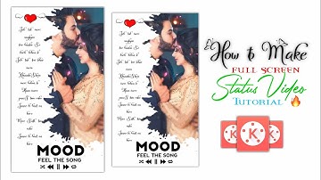 How to Make Trending #FullScreen Whatsapp Status Video in Kinemaster hindi Tutorial ✨