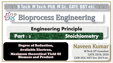 4 || STOICHIOMETRY || Part 3 || Bioprocess || IMPORTANT TOPIC || GATE 2022 || DBT || BIOTECHNOLOGY
