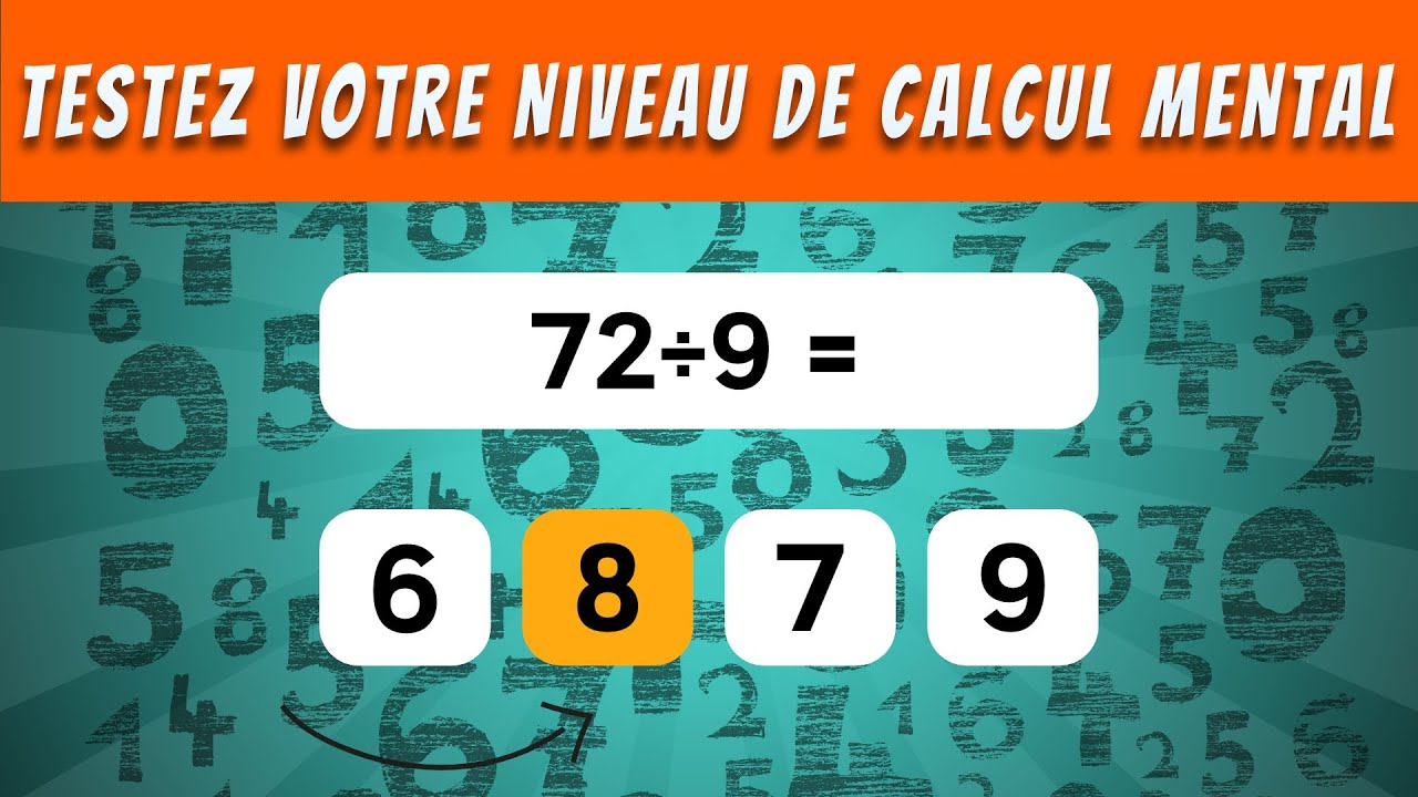 Testez Votre Niveau de Calcul Mental | Quiz de Mathématiques | Facile à Difficile) 🧠💡 | Quizotheque