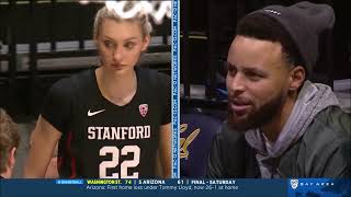 Steph Curry Supporting Godsister Cameron Brink Courtside | #2 Stanford Cardinal vs Cal Golden Bears