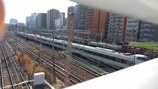 JR京都線新大阪駅 貨物線 サンダーバード並走+おおさか東線