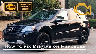 fix misfire on mercedes | misfiring cylinder check engine light | carman