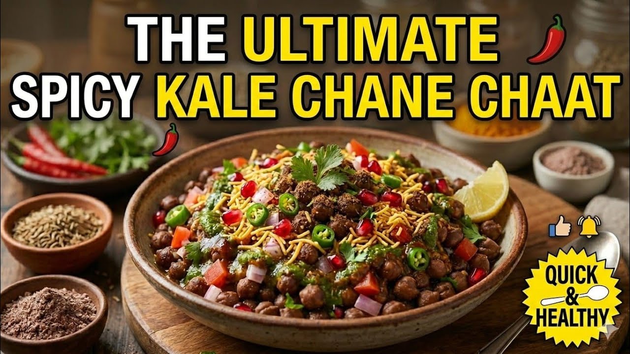 Street Style Chatpati Chana Chaat Recipe | Healthy & Spicy Kala Chana ...