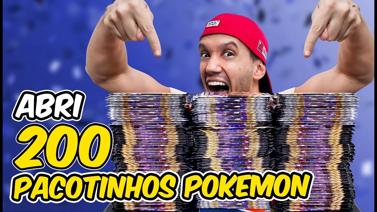 ABRINDO 200 PACOTES DE CARTAS de Pokemon ! CARTAS RARAS e de OURO | CAPITÃO HUNTER POKEMON TCG